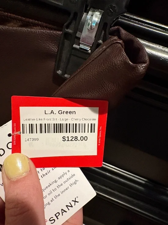 SPANX Faux-Leather Leggings in Brown - Picture 2 of 3